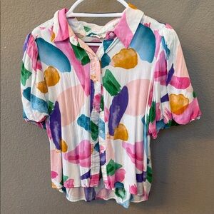 Entro Multicolor Abstract Blouse